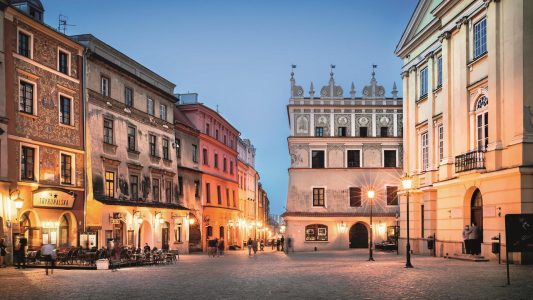 The market square in the Old Town of Lublin